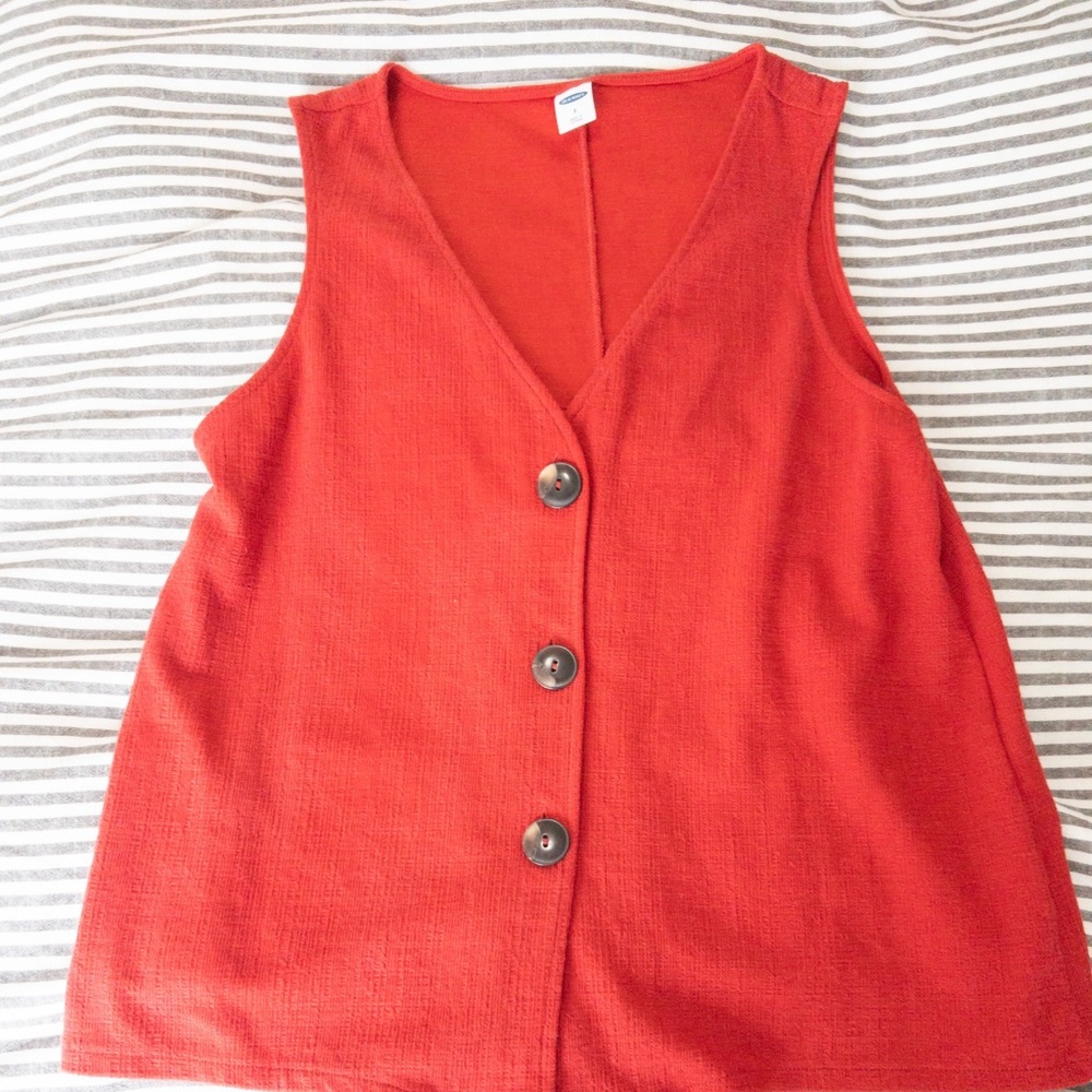 Red Tie Front Tank